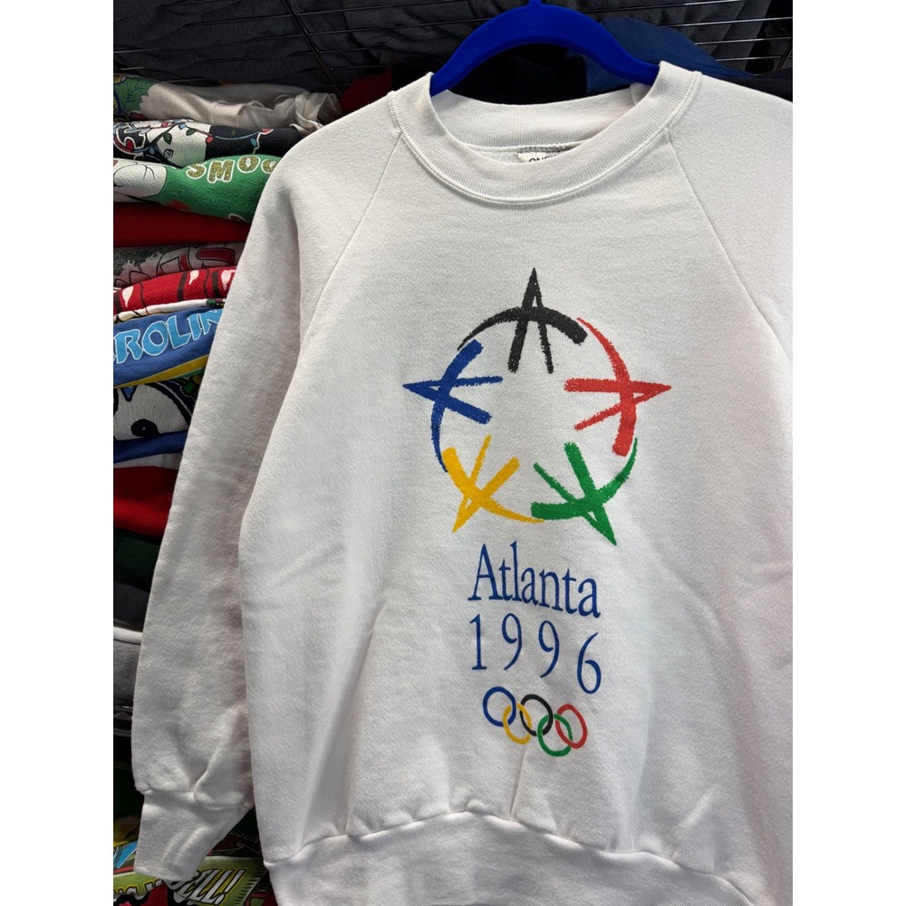 Vintage Oneita 1996 Atlanta Olympic Games Sweatshirt White Small Made in USA